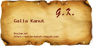 Galla Kanut névjegykártya